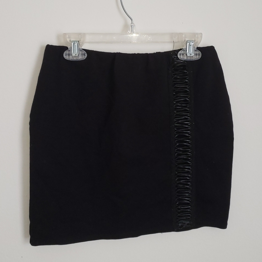 Windsor black mini skirt with side cut out